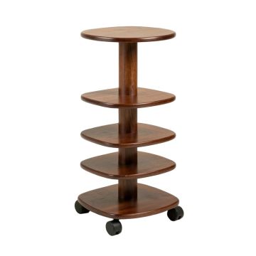 6-Tier Wooden Flower Stand With Wheels Flower Plant Display Stand Shelf Multi-Layer Rotable Windmill