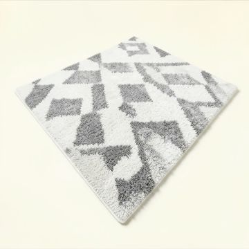 Perras Geometric Shag White/Gray Area Rug (synthetic illustration; no displayed measurements)