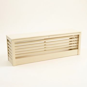 Juniper Brook Narrow Outdoor Storage Bench - Ivory (synthetic illustration; no displayed measurements)