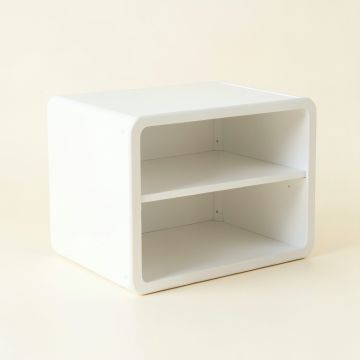 Dune Arc Low Toy Storage Unit - White (synthetic illustration; no displayed measurements)