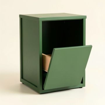 Holly Brook Freestanding Pull-Out Hamper Cabinet - Green (synthetic illustration; no displayed measurements)