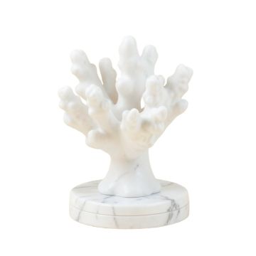 Sizer Aluminum Coral Marble Base Sculpture