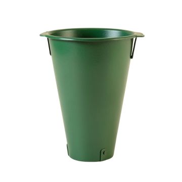 Laurel Crossing Empty Railing Planter With Integral Brackets - Green
