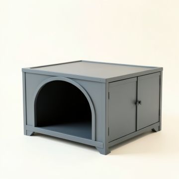 Vale Bend Empty Furniture-Style Litter Enclosure - Gray (synthetic illustration; no displayed measurements)