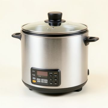 Kalorik 8 Quart Digital Slow Cooker With Locking Glass Lid (synthetic illustration; no displayed measurements)