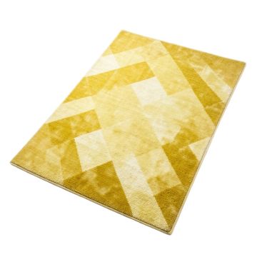 Classic Geometric Ombre Yellow Area Rug