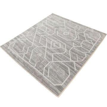 Runner Geometric Gray Area Rug