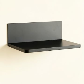 Birch Crest Wall-Mounted Shelf - Black (synthetic illustration; no displayed measurements)