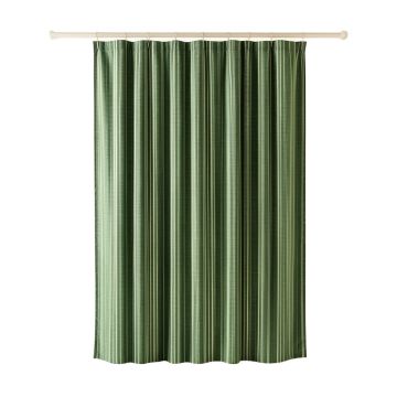 Meadow Bluff Shower Curtain Hanging Flat From A Plain Rod - Green