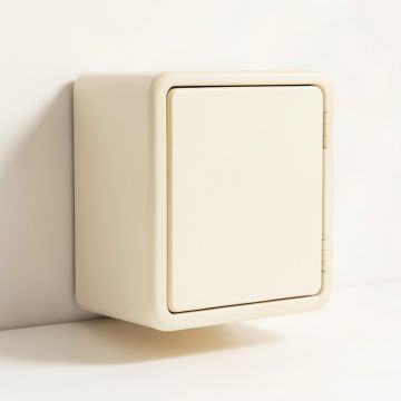 Oak Bridge Wall-Mounted Laundry Cabinet - Cream (synthetic illustration; no displayed measurements)