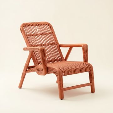 Brook Crossing Outdoor Lounge Chair - Terracotta (synthetic illustration; no displayed measurements)