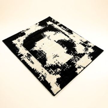 Abstract Black/Ivory Area Rug (synthetic illustration; no displayed measurements)