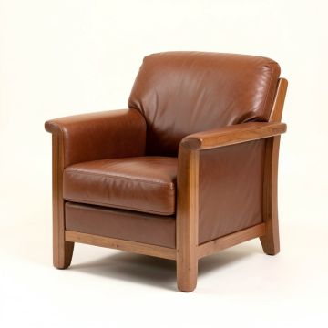 Colyer 32 '' Wide Genuine Leather Armchair (synthetic illustration; no displayed measurements)