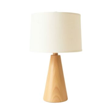 Heath Dale Table Lamp With A Plain Fabric Shade - Ivory