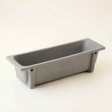 Meadow Bend Empty Railing Planter With Integral Brackets - Gray (synthetic illustration; no displayed measurements)