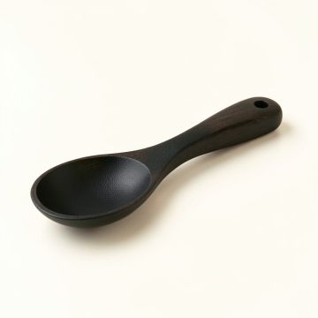 Meadow Arc Cooking Spoon - Black (synthetic illustration; no displayed measurements)