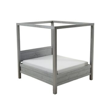Miraflores King Solid Wood Low Profile Four Poster Bed