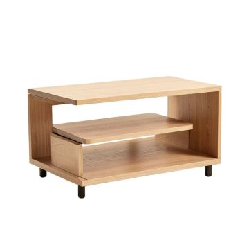 Dillard Floor Shelf Coffee Table With Storage