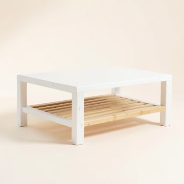 Flint Field Coffee Table - White (synthetic illustration; no displayed measurements)