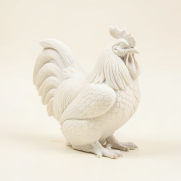 Favela Sitting Rooster Figurine (synthetic illustration; no displayed measurements)