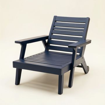 Sage Arc Outdoor Lounge Chair - Navy (synthetic illustration; no displayed measurements)