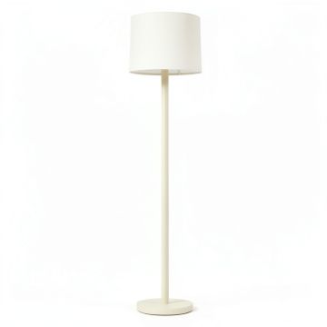 Ash Canyon Floor Lamp With A Plain Fabric Shade - Cream (synthetic illustration; no displayed measurements)