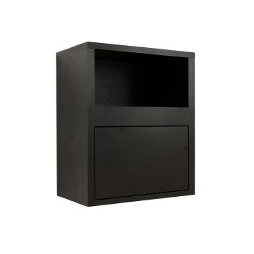 Ash Dale Wall-Mounted Entry Cabinet - Black