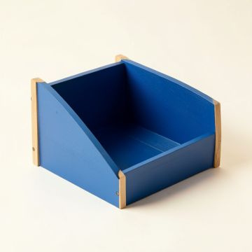 Elm Bridge Low Toy Storage Unit - Blue (synthetic illustration; no displayed measurements)