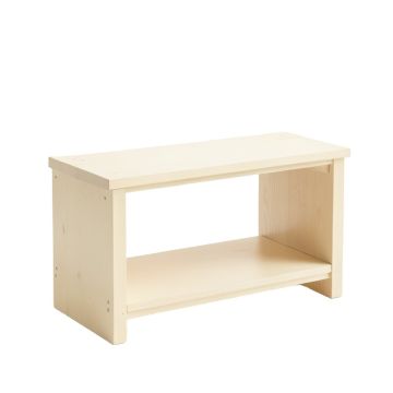 Birch Brook Narrow Outdoor Storage Bench - Cream