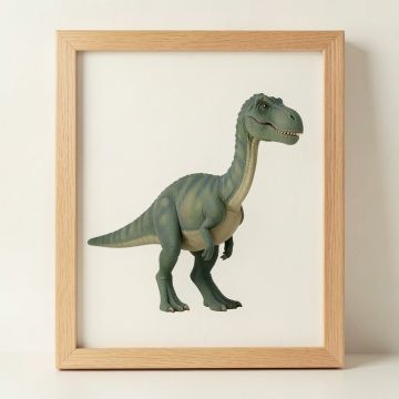 Falmacrilly Dinosaur Portrait - Brachiosaurus Mini Canvas Framed Art (synthetic illustration; no displayed measurements)