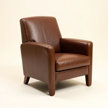 Wooper Leather Arm Chair (synthetic illustration; no displayed measurements)