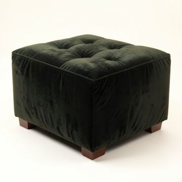 Broughton 34.5 '' Velvet Tufted Square Cocktail Ottoman (synthetic illustration; no displayed measurements)
