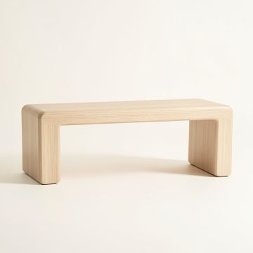 Summit Bridge Indoor Bench - Beige (synthetic illustration; no displayed measurements)