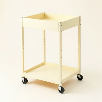 Linden Branch Empty Rolling Workshop Cart - Ivory (synthetic illustration; no displayed measurements)