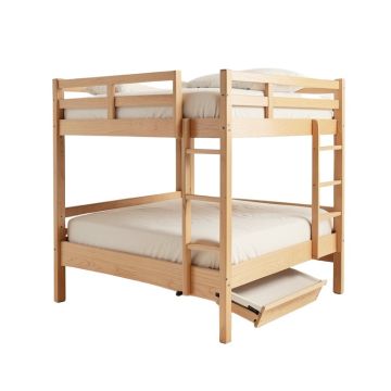 Pertev Twin Extra Long Over Full Standard Bunk Bed With Bookcase And Trundle By Virubi