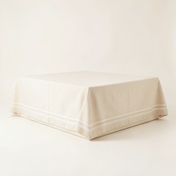 Stone Edge Flat Bed Sheet - Cream (synthetic illustration; no displayed measurements)