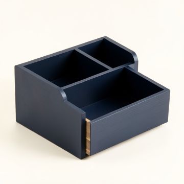 Rowan Arc Empty Coffee-Station Organizer - Navy (synthetic illustration; no displayed measurements)