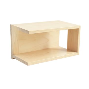 Gamma 2 Piece Solid Wood Bracket Shelf