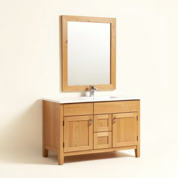Cathey 36 '' Single Bathroom Vanity Set With Mirror (synthetic illustration; no displayed measurements)