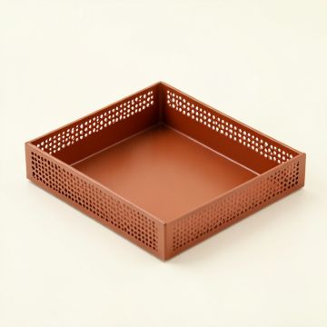 Meadow Bend Empty Under-Desk Cable Tray - Terracotta (synthetic illustration; no displayed measurements)