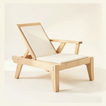 Flint Dale Outdoor Lounge Chair - Ivory (synthetic illustration; no displayed measurements)