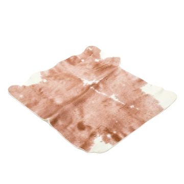 Bonham Cowhide Rose Gold/White Area Rug