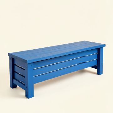 Spruce Bluff Narrow Outdoor Storage Bench - Blue (synthetic illustration; no displayed measurements)
