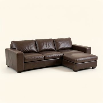Marlon 102.5 '' Wide Faux Leather Sofa & Chaise (synthetic illustration; no displayed measurements)