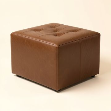 Whitnash 17.5 '' Wide Faux Leather Tufted Square Ottoman With Storage (synthetic illustration; no displayed measurements)