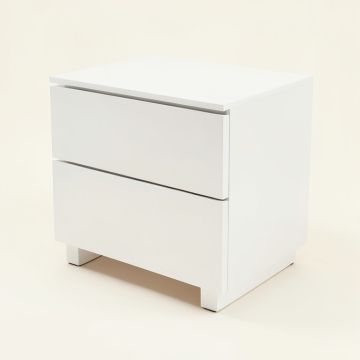 Modern High Gloss Nightstand White Night Stand With Led Light (synthetic illustration; no displayed measurements)