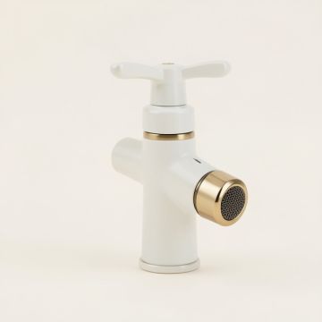 Heritage Widespread Bathroom Faucet With Brass Pop-Up Drain (synthetic illustration; no displayed measurements)