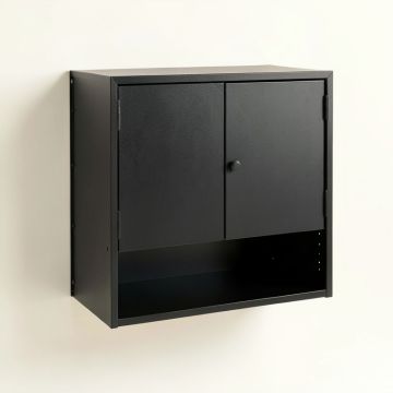 Cliff Bend Wall-Mounted Laundry Cabinet - Black (synthetic illustration; no displayed measurements)