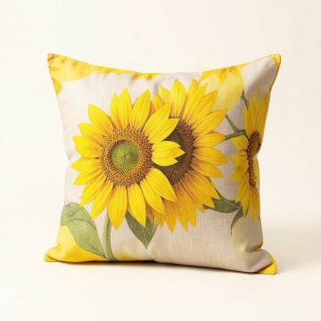 Canchola Sunflower Linen Lumbar Pillow (synthetic illustration; no displayed measurements)