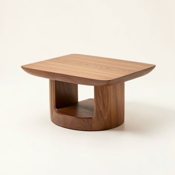 Hanako Solid Wood Abstract Coffee Table (synthetic illustration; no displayed measurements)